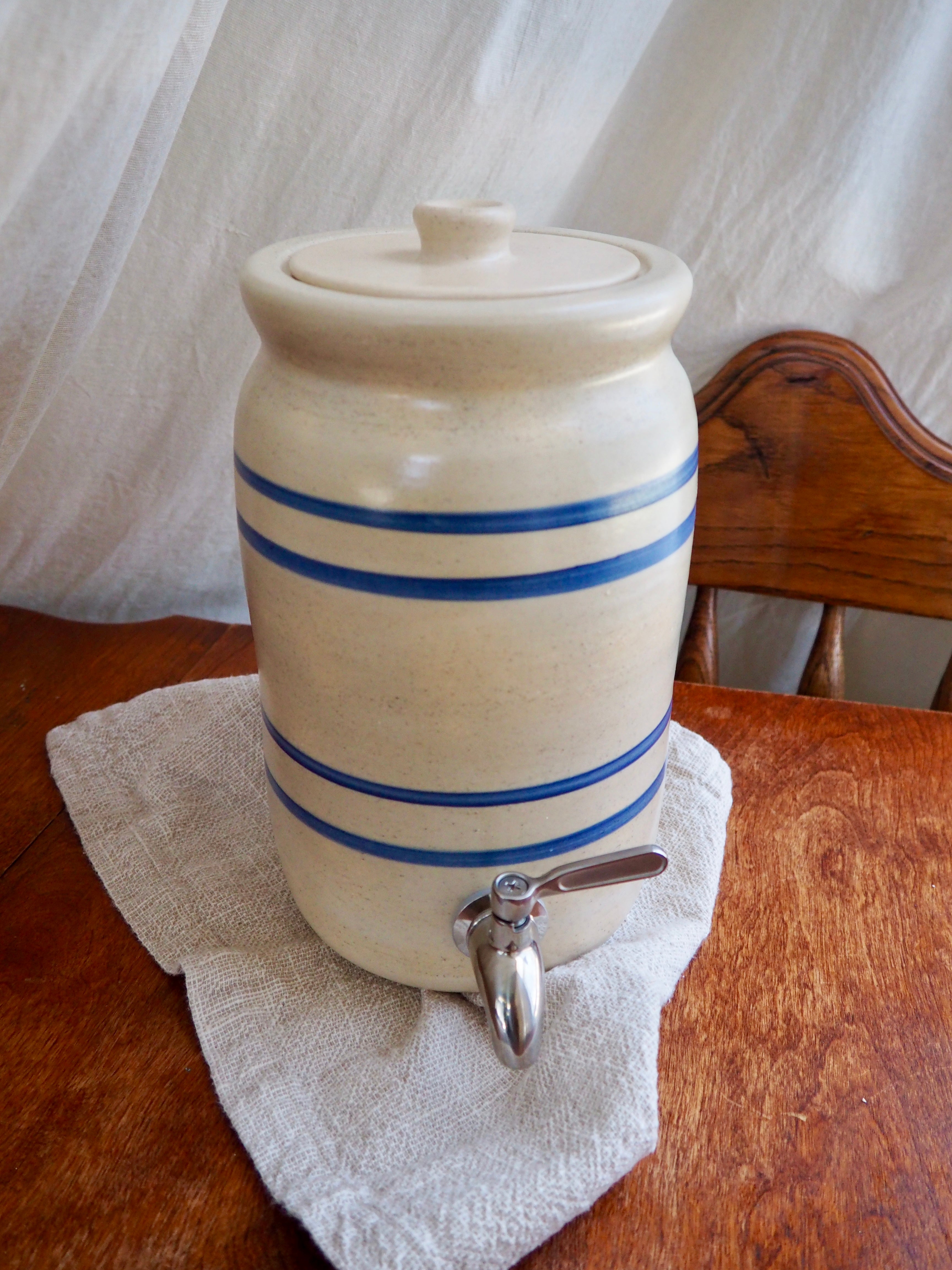 Blue Stripes Drink Dispenser