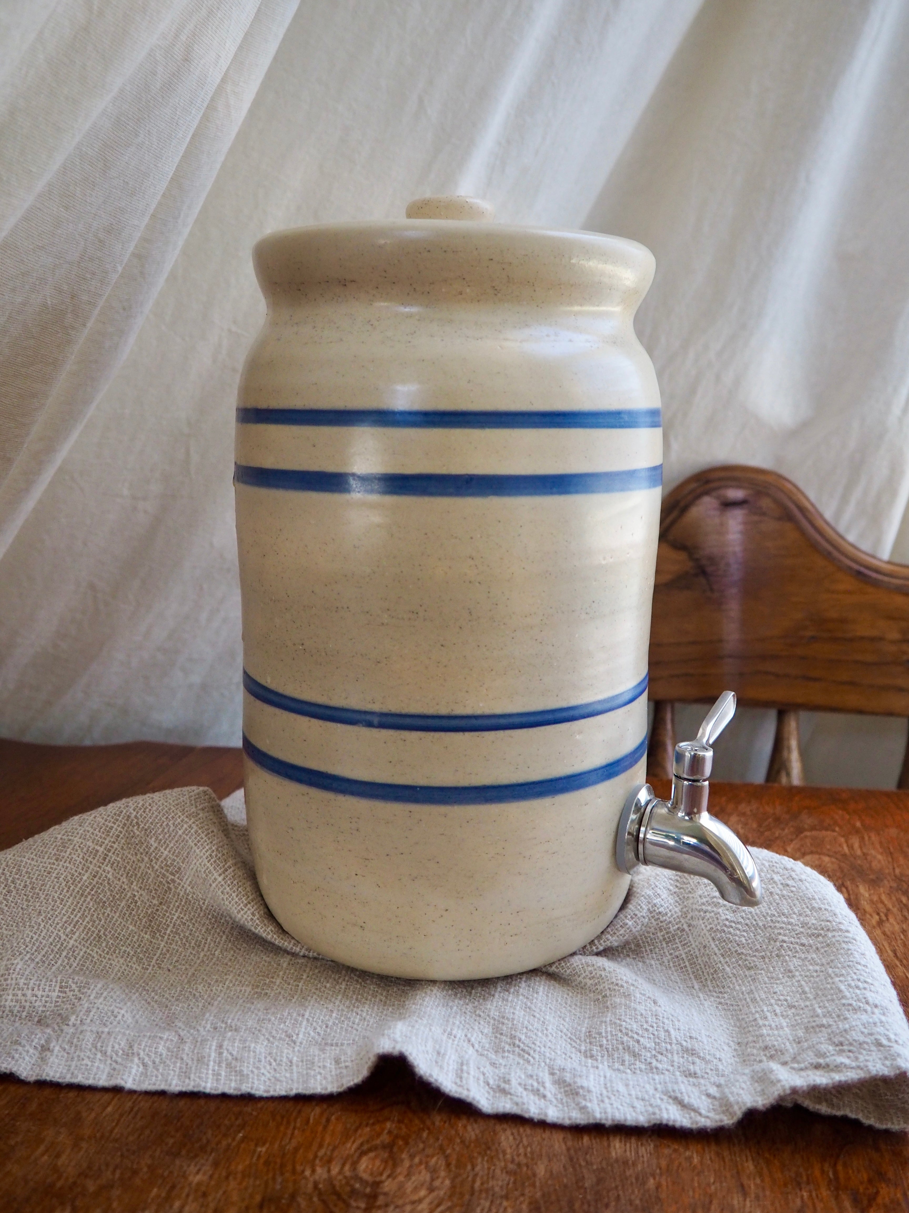 Blue Stripes Drink Dispenser