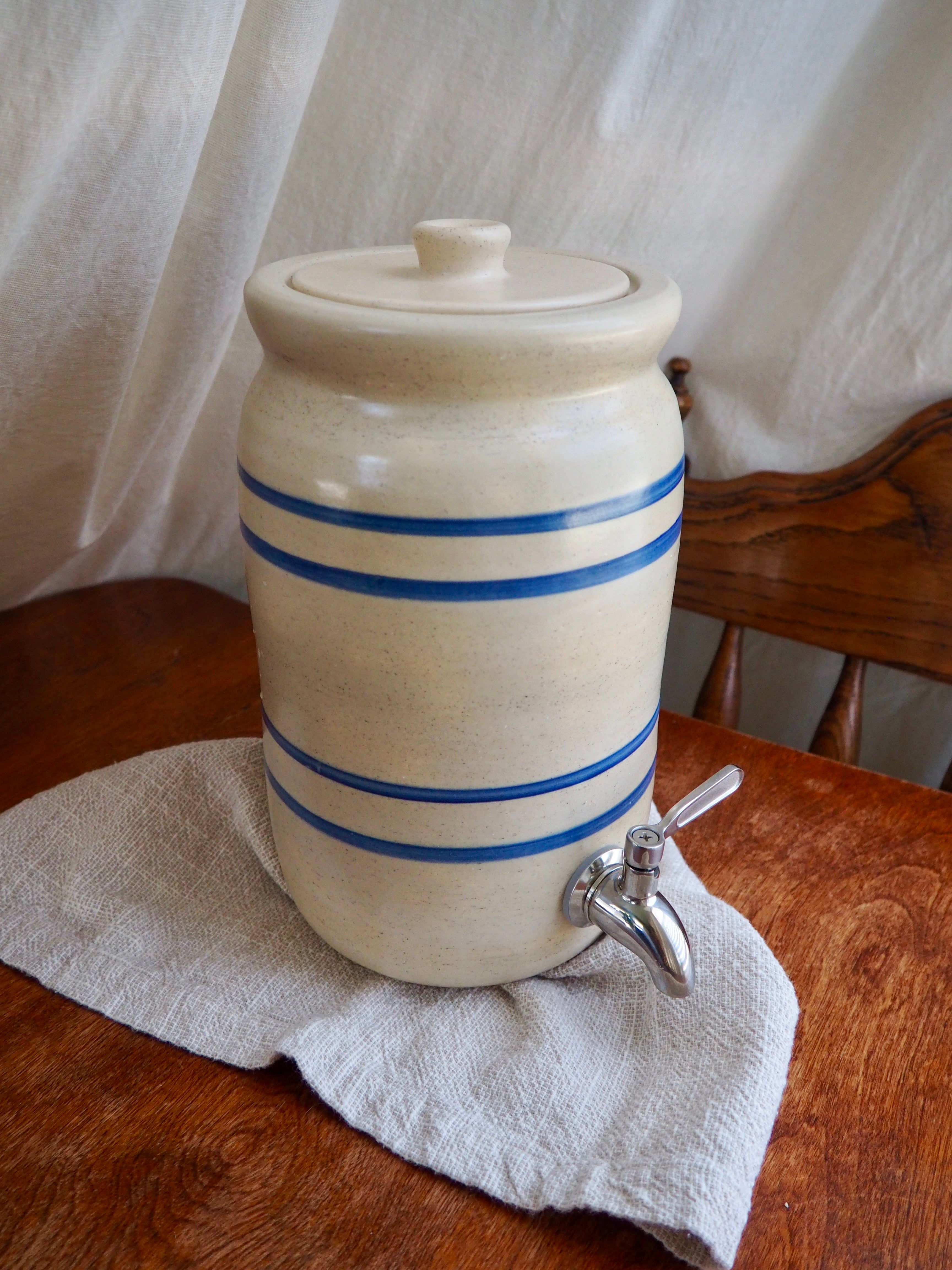 Blue Stripes Drink Dispenser