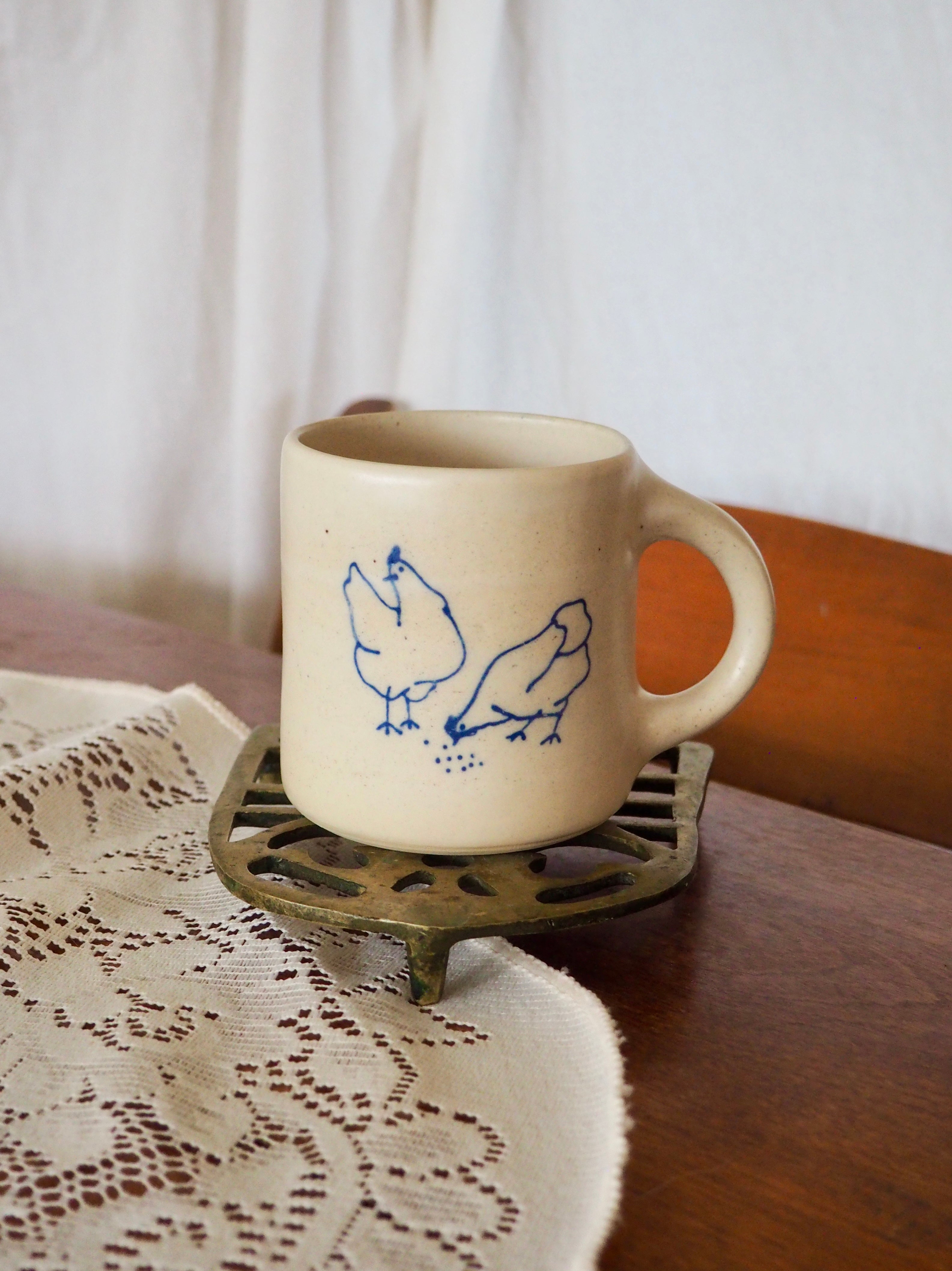 Chickens Eating Lunch Mug