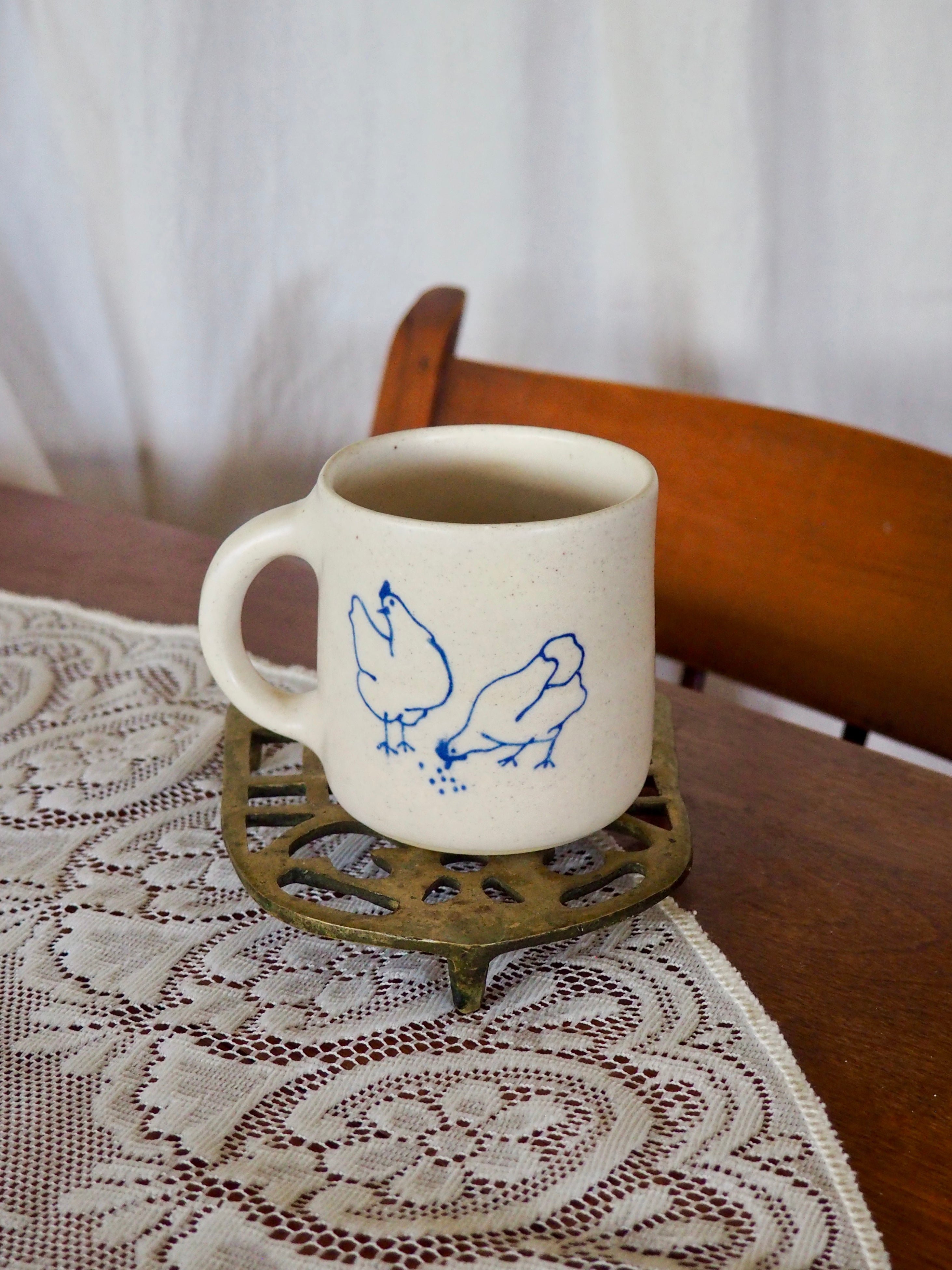 Chickens Eating Lunch Mug