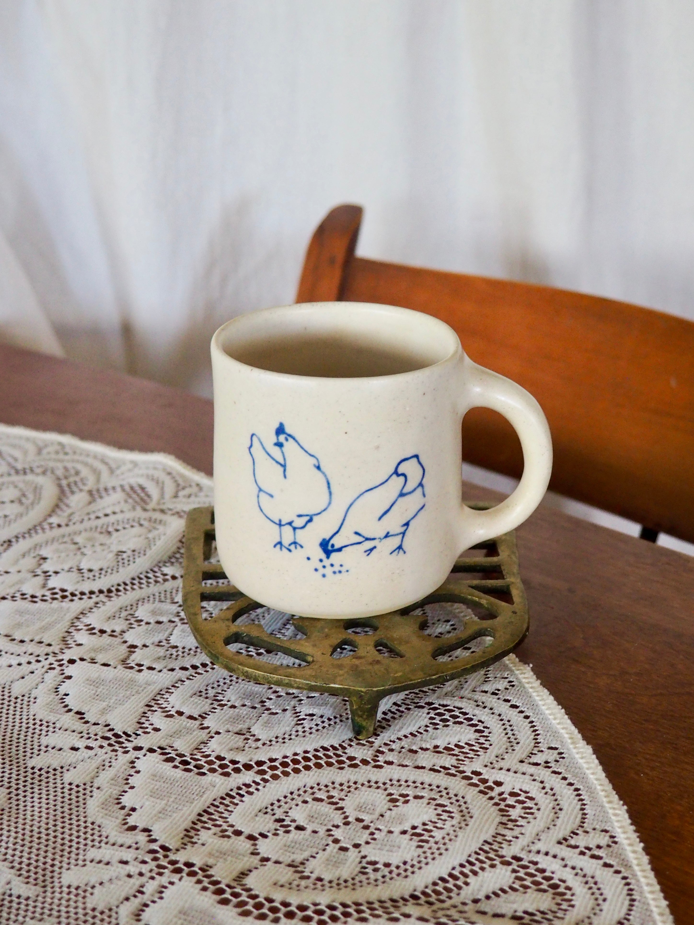 Chickens Eating Lunch Mug
