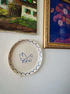 Chickens Scalloped Edge Plate
