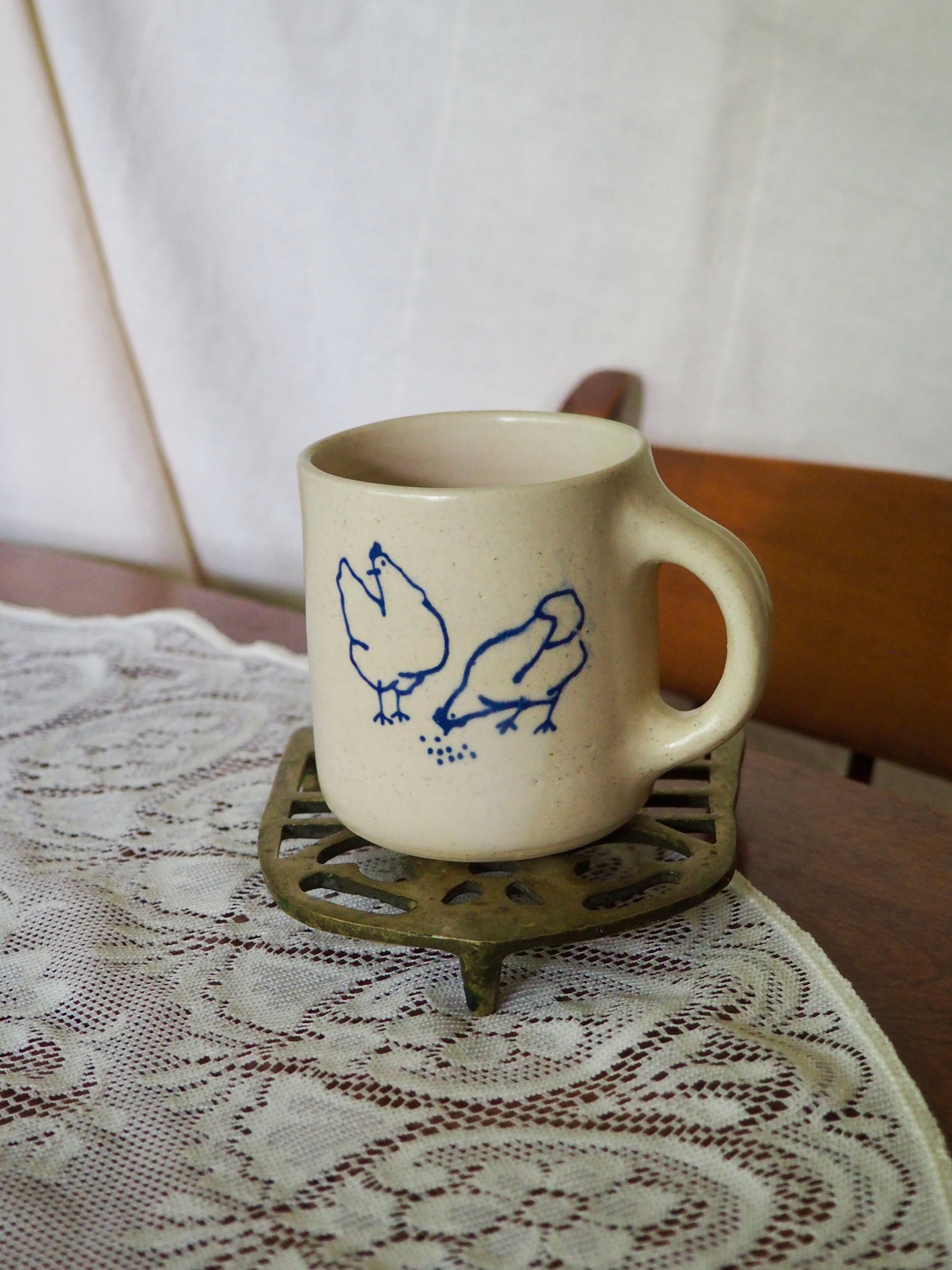 Chickens Eating Lunch Mug 2