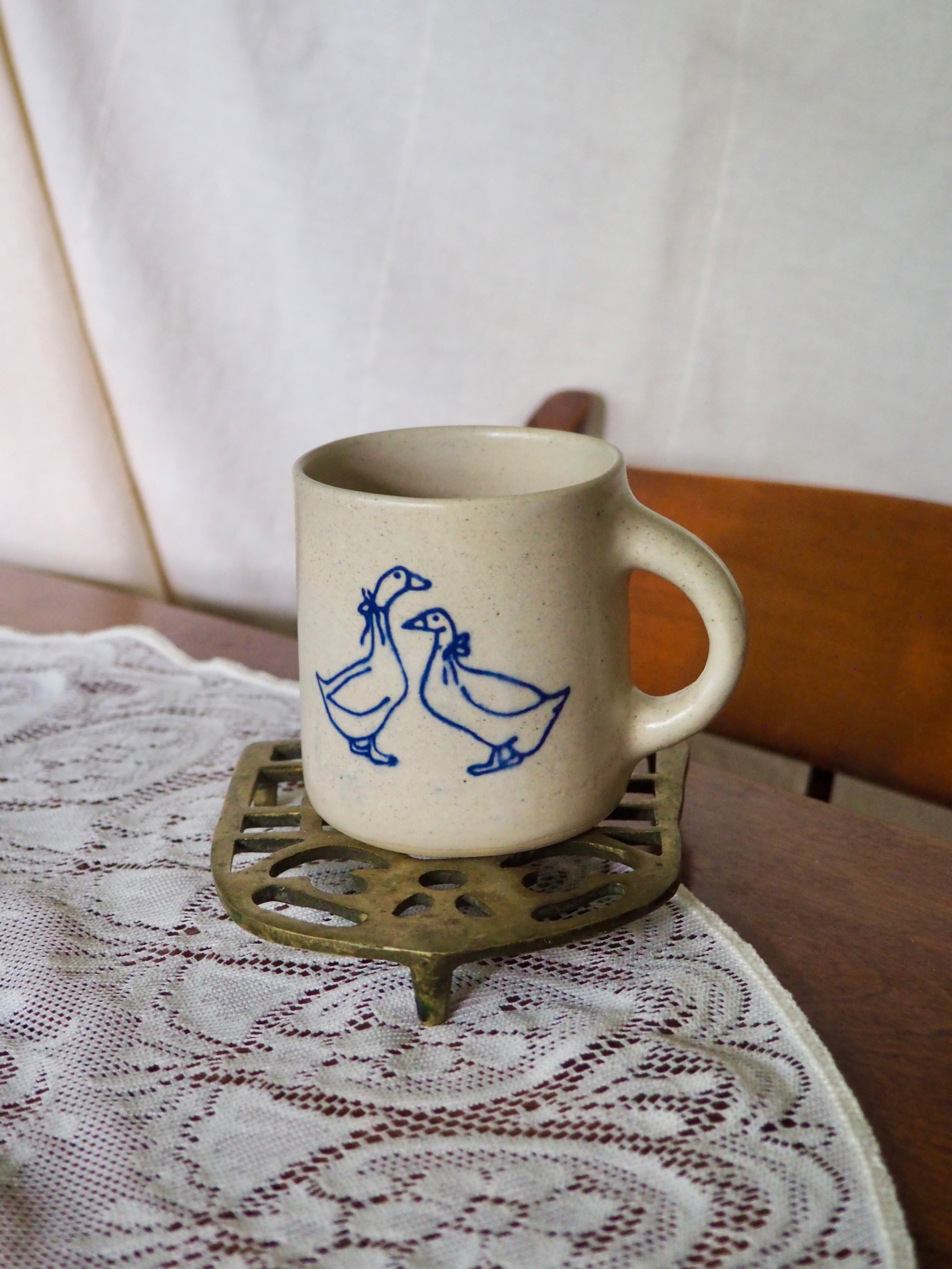 Two Ducks with Bows Mug 3
