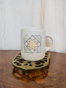 Green and Yellow Quilt Square Mug