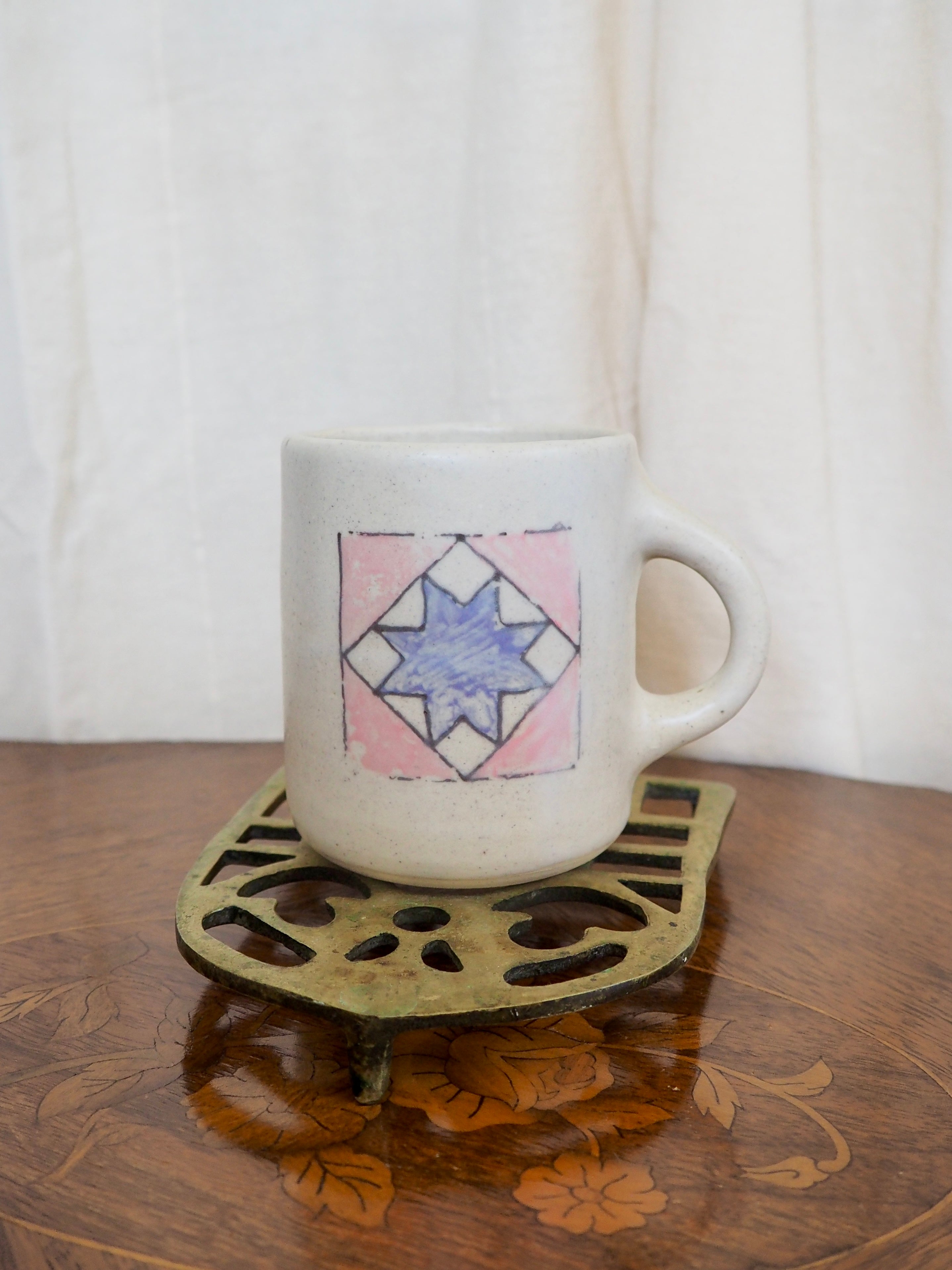 Pink and Purple Quilt Square Mug