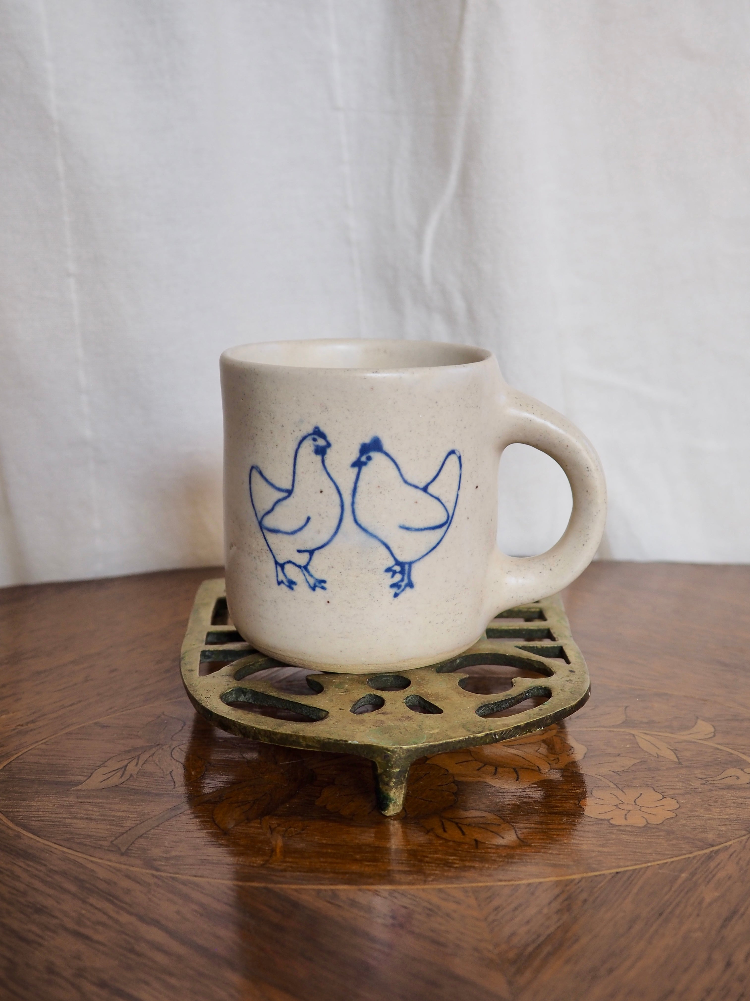 Chickens Eating Lunch Mug 2
