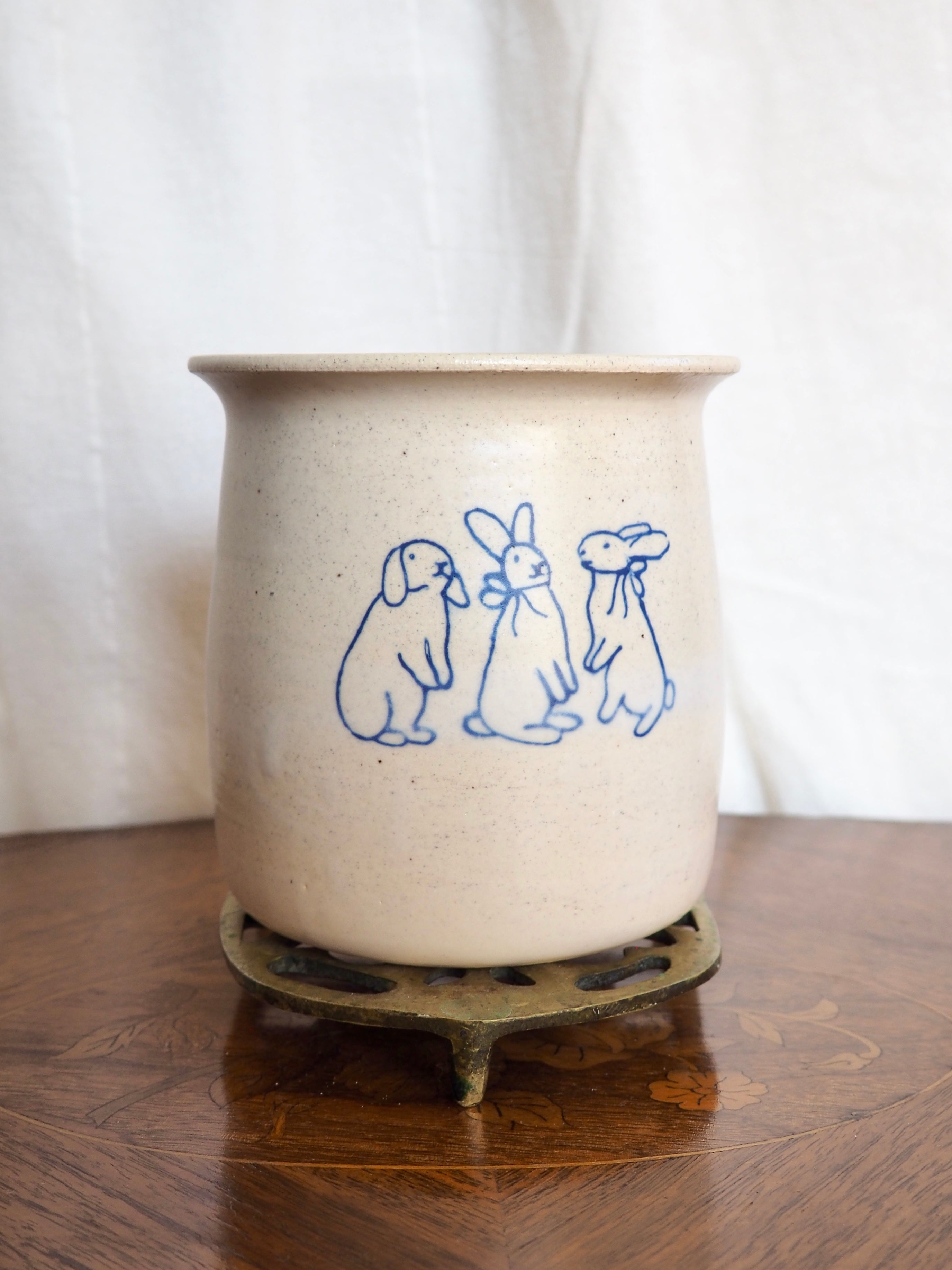 Three Bunnies Vase