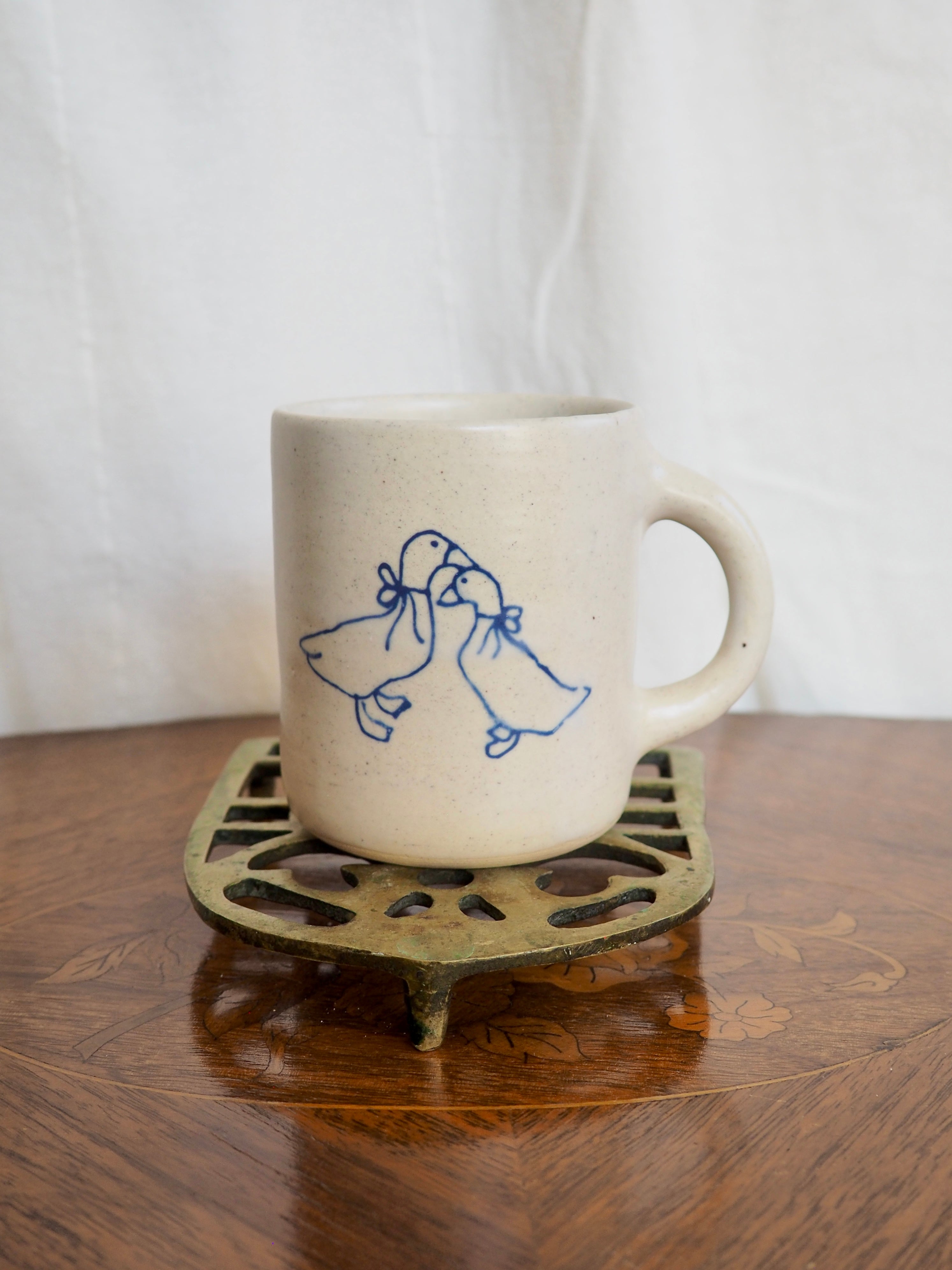 Two Ducks with Bows Mug 2