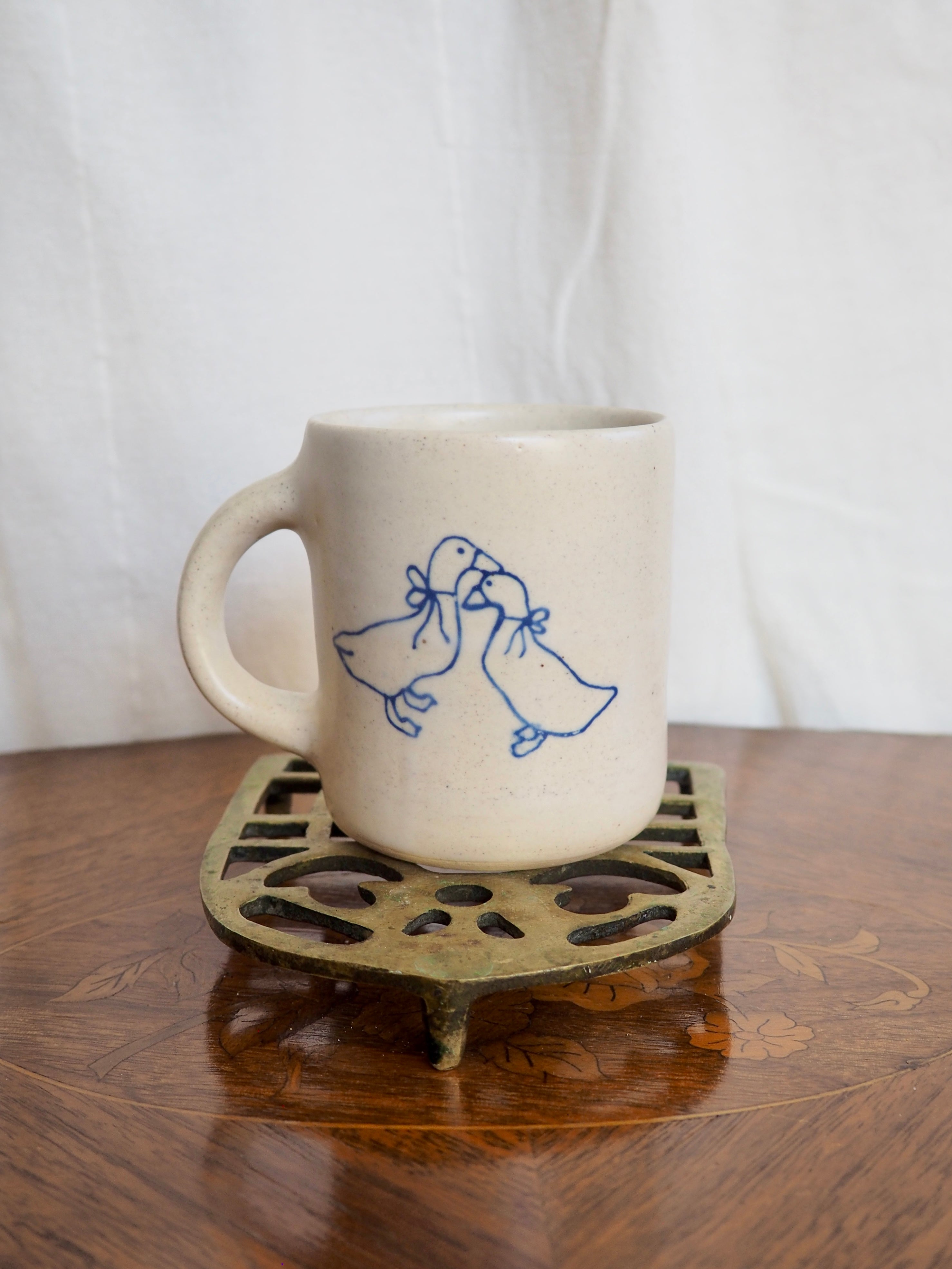 Two Ducks with Bows Mug 2