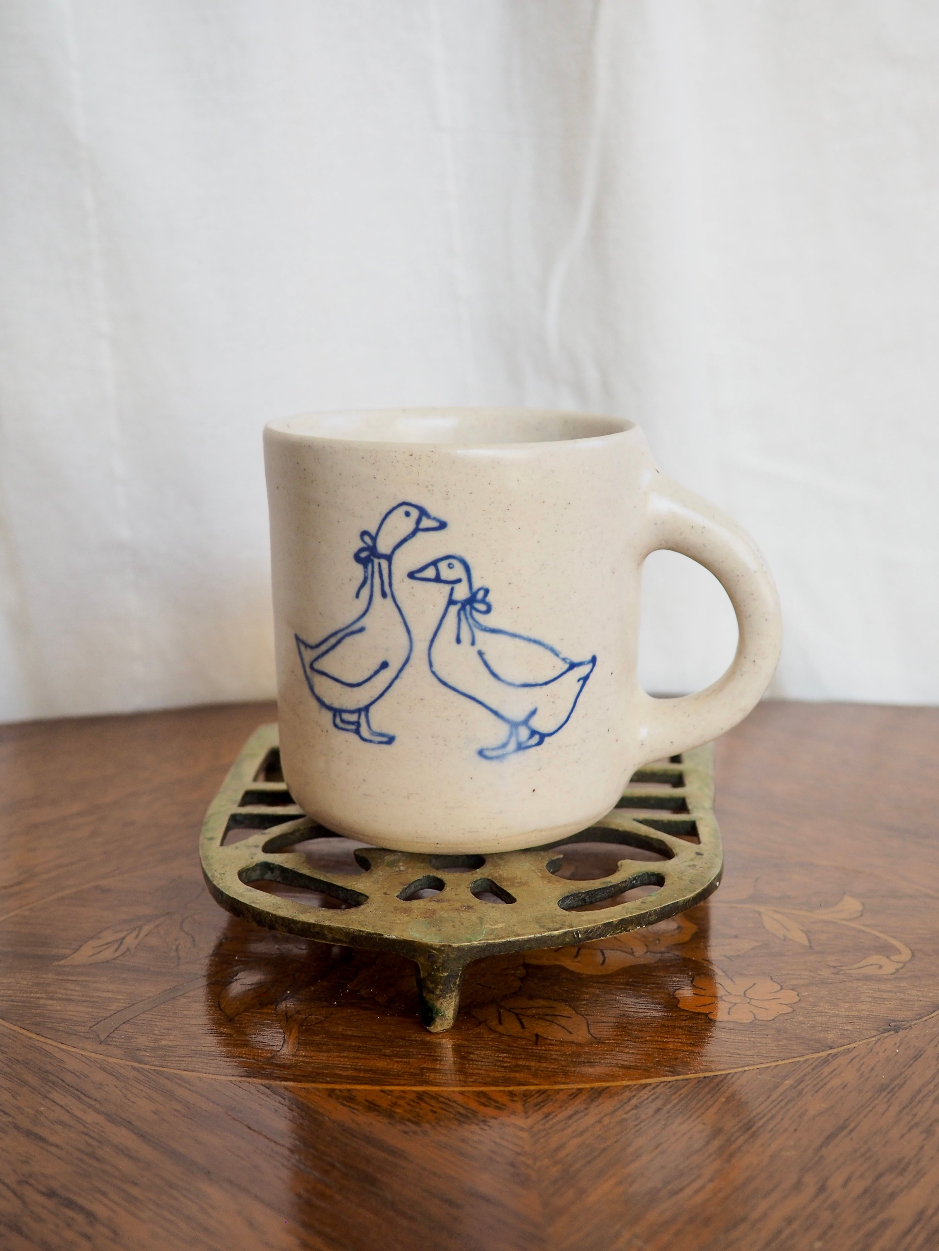 Two Ducks with Bows Mug 3