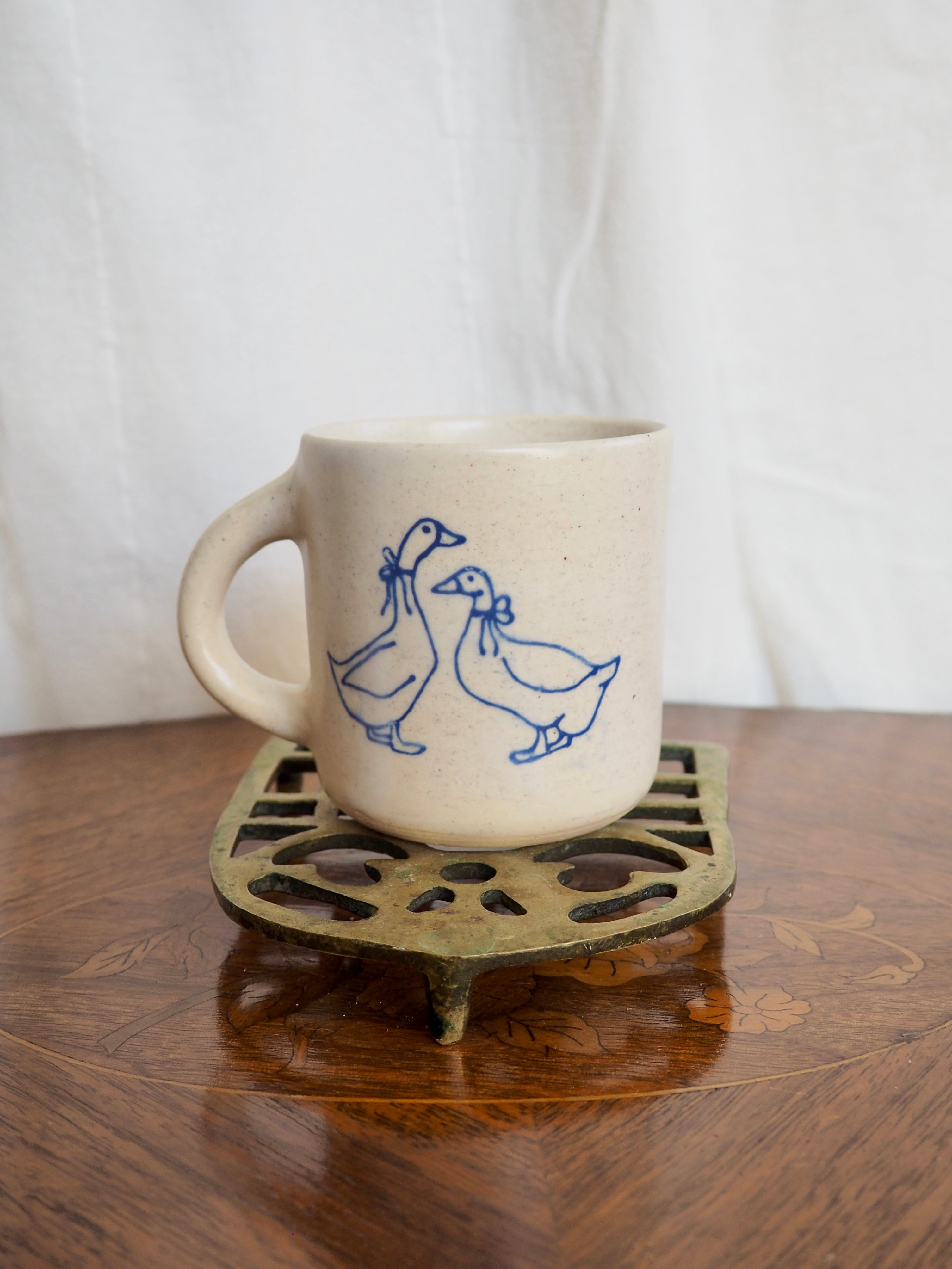 Two Ducks with Bows Mug 3