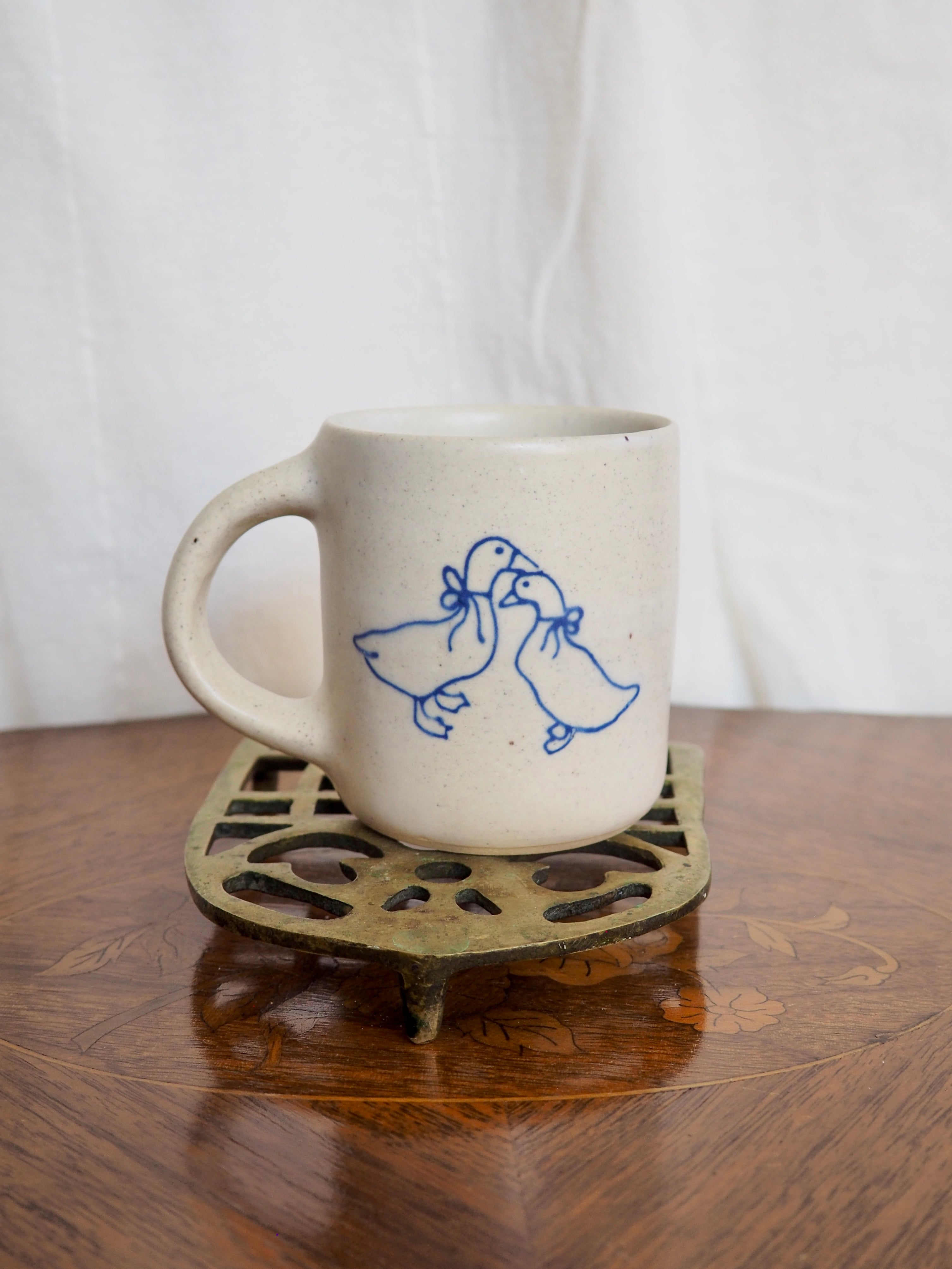 Two Ducks with Bows Mug 4